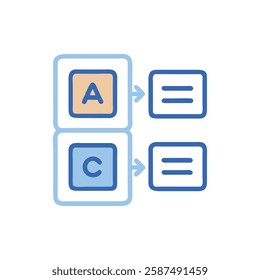 Simple Multiple Choice Question Icon for Education