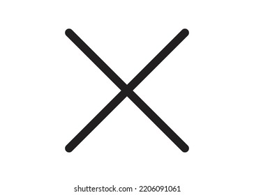 Simple Multiplication Symbol Icon For Math Content