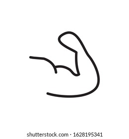 Simple muscle line icon. Stroke pictogram. Vector illustration isolated on a white background. Premium quality symbol. Vector sign for mobile app and web sites.