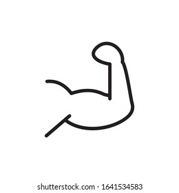 Simple muscle line icon. Stroke pictogram. Vector illustration isolated on a white background. Premium quality symbol. Vector sign for mobile app and web sites.