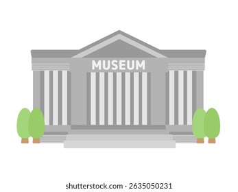 Material simple de la ilustración del edificio del museo
