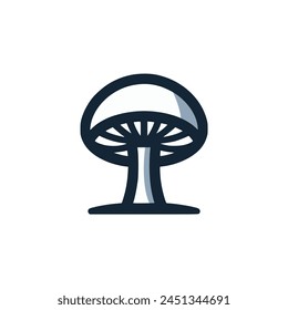 simple mushroom clean logo vector illustration template design