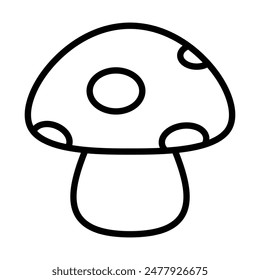 Simple Mushroom icon. The icon can be used for websites, print templates, presentation templates, illustrations, etc