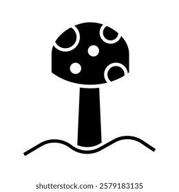Simple Mushroom icon. The icon can be used for websites, print templates, presentation templates, illustrations, etc