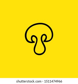 Simple mushroom icon flat design
