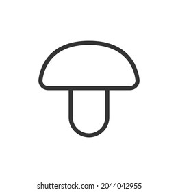 Simple mushroom line icon. Premium symbol in stroke style. Design of mushroom icon. Vector illustration.