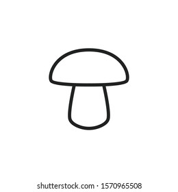 Simple mushroom line icon. Stroke pictogram. Vector illustration isolated on a white background. Premium quality symbol. Vector sign for mobile app and web sites.