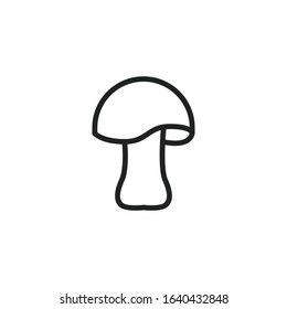 Simple mushroom line icon. Stroke pictogram. Vector illustration isolated on a white background. Premium quality symbol. Vector sign for mobile app and web sites.
