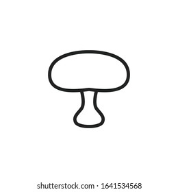 Simple mushroom line icon. Stroke pictogram. Vector illustration isolated on a white background. Premium quality symbol. Vector sign for mobile app and web sites.