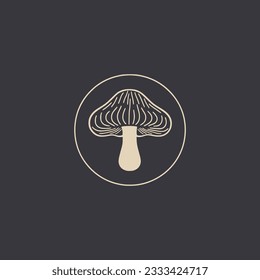 simple mushroom restaurant food logo vector illustration template design