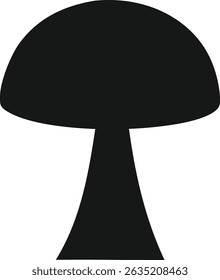 einfache Pilz Silhouette Vektordesign 
