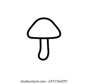 Simple mushroom vector icon illustrations.