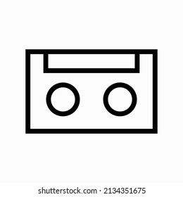 simple music cassette icon to complement the web's attributes in the field of music and technology