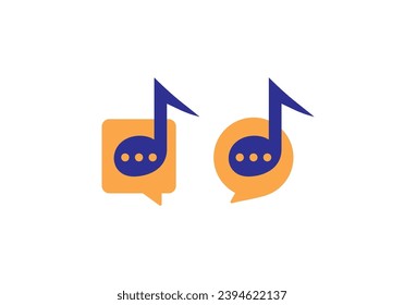 einfaches Logo-Design-Konzept für Musikchatten