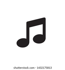 Simple music flat icon design vector