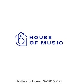 Simple Music House Logo, Music House Studio Logo Design Inspiration