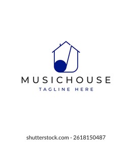 Simple Music House Logo, Music House Studio Logo Design Inspiration