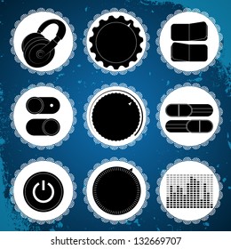 Simple music icon set