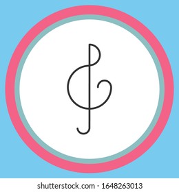 diseño de plantilla de icono de música simple
