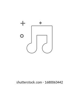 Diseño de plantilla de icono de música simple