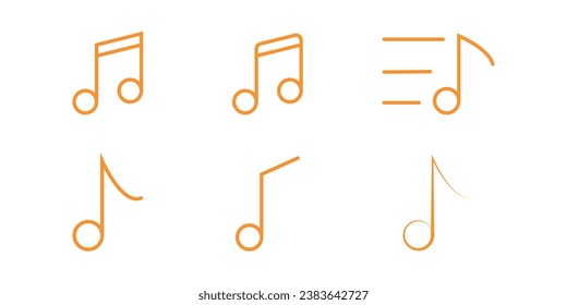 Simple music line icon.  vector illustration.