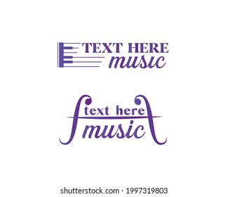 simple music logo design editable