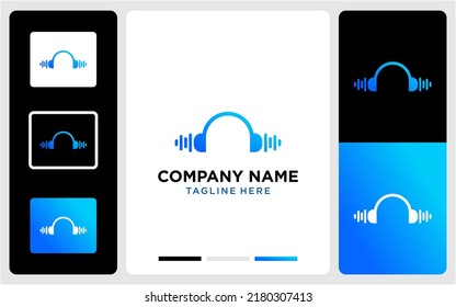 Vector de diseño de logotipo de música simple