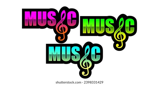 Simple music logo, easy to understand and luxurious