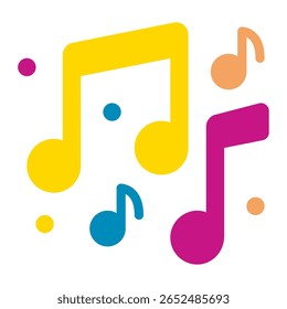 Ícone simples de nota musical, ilustração vetorial em preto sobre fundo branco.