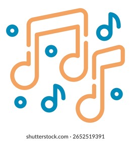 Ícone simples de nota musical, ilustração vetorial em preto sobre fundo branco.