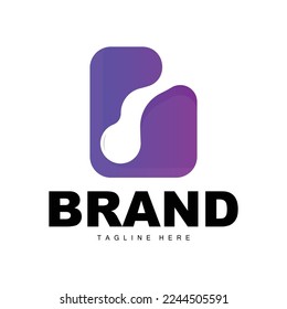 Simple Music Rhythm Logo, Musical Note Song Tone Vector Design