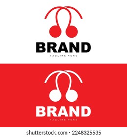Simple Music Rhythm Logo, Musical Note Song Tone Vector Design