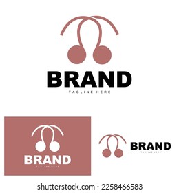 Simple Music Rhythm Logo, Musical Note Song Tone Vector Design