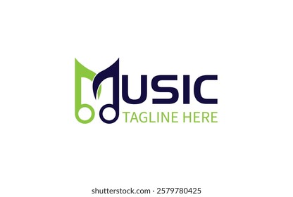 simple music rhythm note logo vector