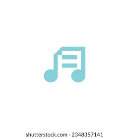 einfaches Logo für Musik, Vektorsymbol