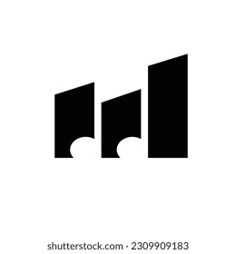 simple music vector logo design