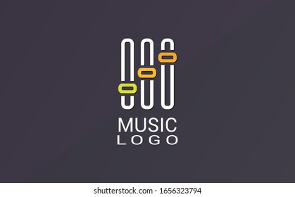 Simple music vector logo icon sign design template