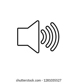 Simple music volume icon. Vector Illustration