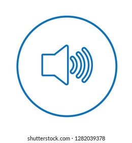 Simple music volume icon. Vector Illustration