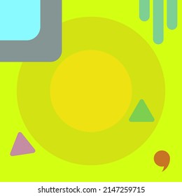 simple musical basic shape background illustration.big plate in the middle nd play buttons in the art.super simple vector bacground.