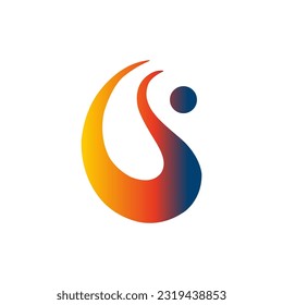 simple musical note gradient color logo vector illustration template design