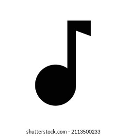 A simple musical note icon. Music and sheet music. Vectors.