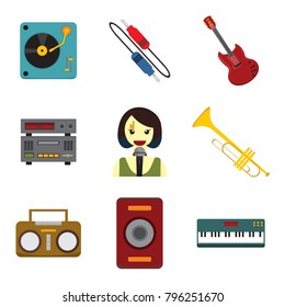 Simple Musical Related Vector Illustration Graphic Set