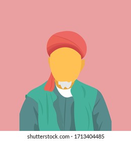 simple Muslim illustration template design