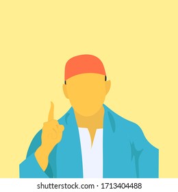 simple Muslim illustration template design