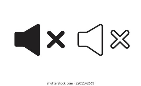 icono silenciar simple. ilustración vectorial