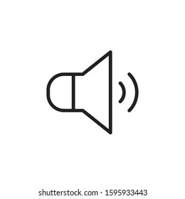 Simple mute line icon. Stroke pictogram. Vector illustration isolated on a white background. Premium quality symbol. Vector sign for mobile app and web sites.