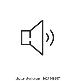 Simple mute line icon. Stroke pictogram. Vector illustration isolated on a white background. Premium quality symbol. Vector sign for mobile app and web sites.