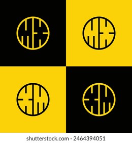 Simple MX and XM Letters Circle Logo Set, suitable for business with MX and XM initials