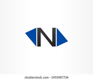 Simple N logo design icon